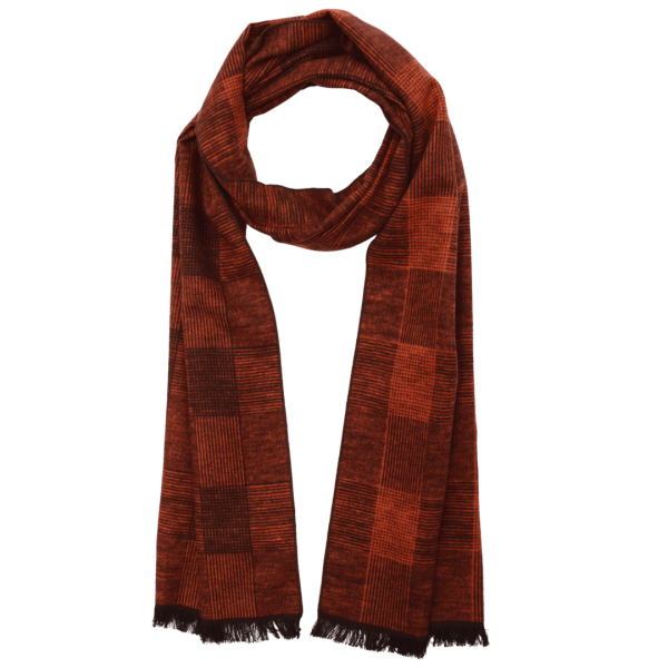 Scarf Shawl 100% Silk Flannel Jacquard Bronze